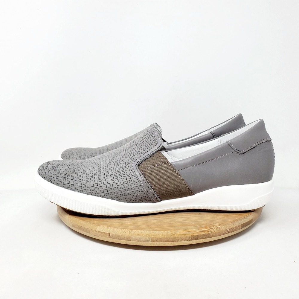 Josef Seibel Shoes Womens 40 Sina Slip On Grey Leather Comfort Sneaker